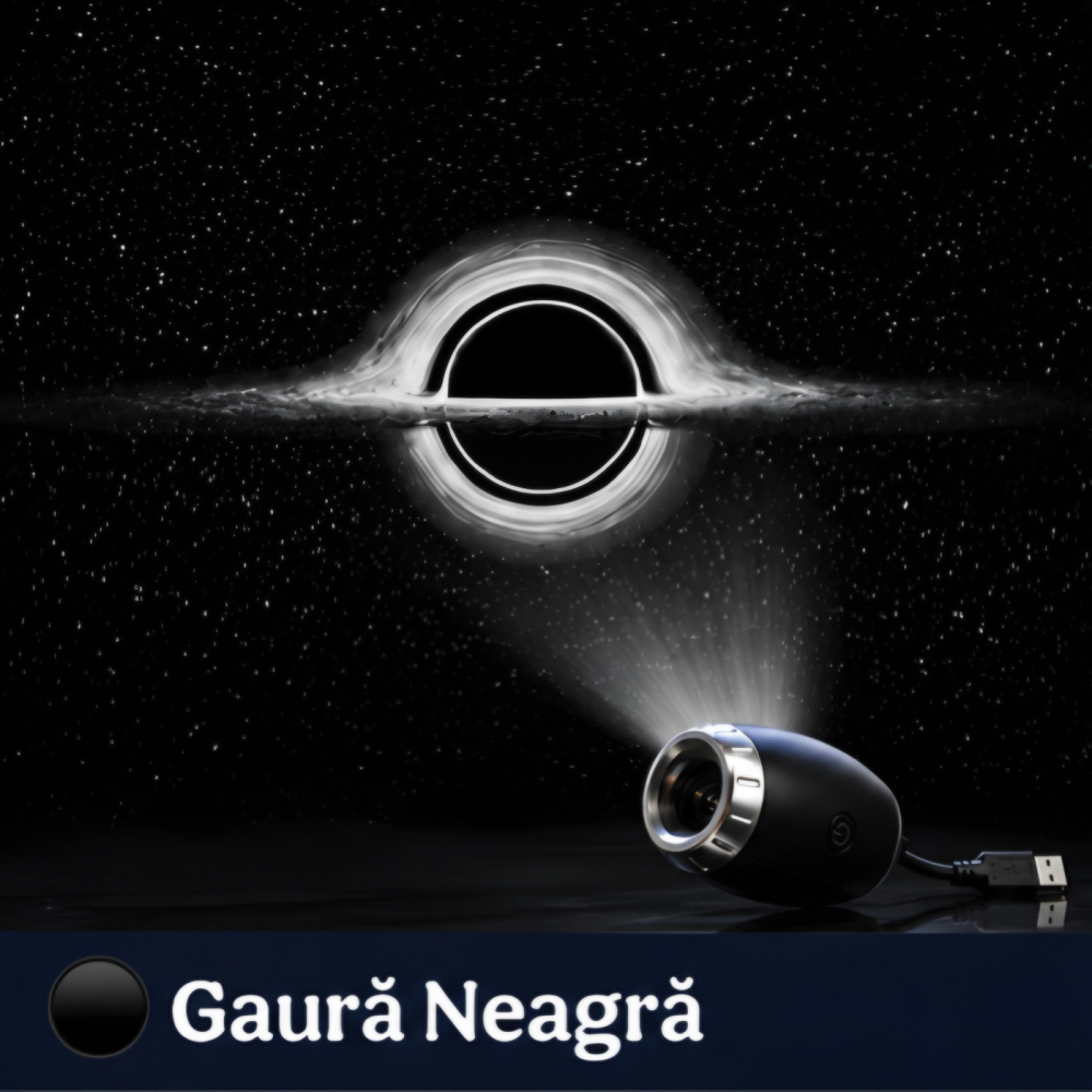 Proiector USB Gaură Neagră cu braț flexibil 360° [6]