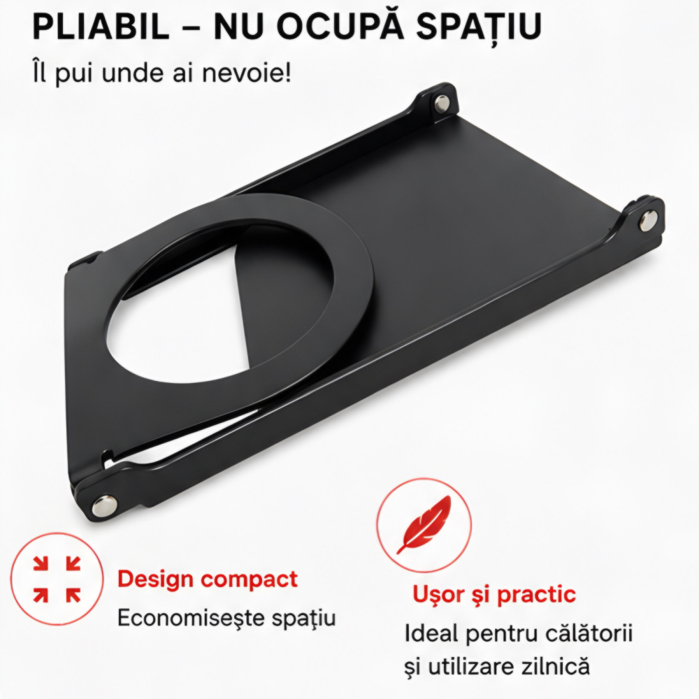Stand portabil pentru espressor portabil FAMIFY, suport detașabil din inox 304, compact, stabil, negru [7]