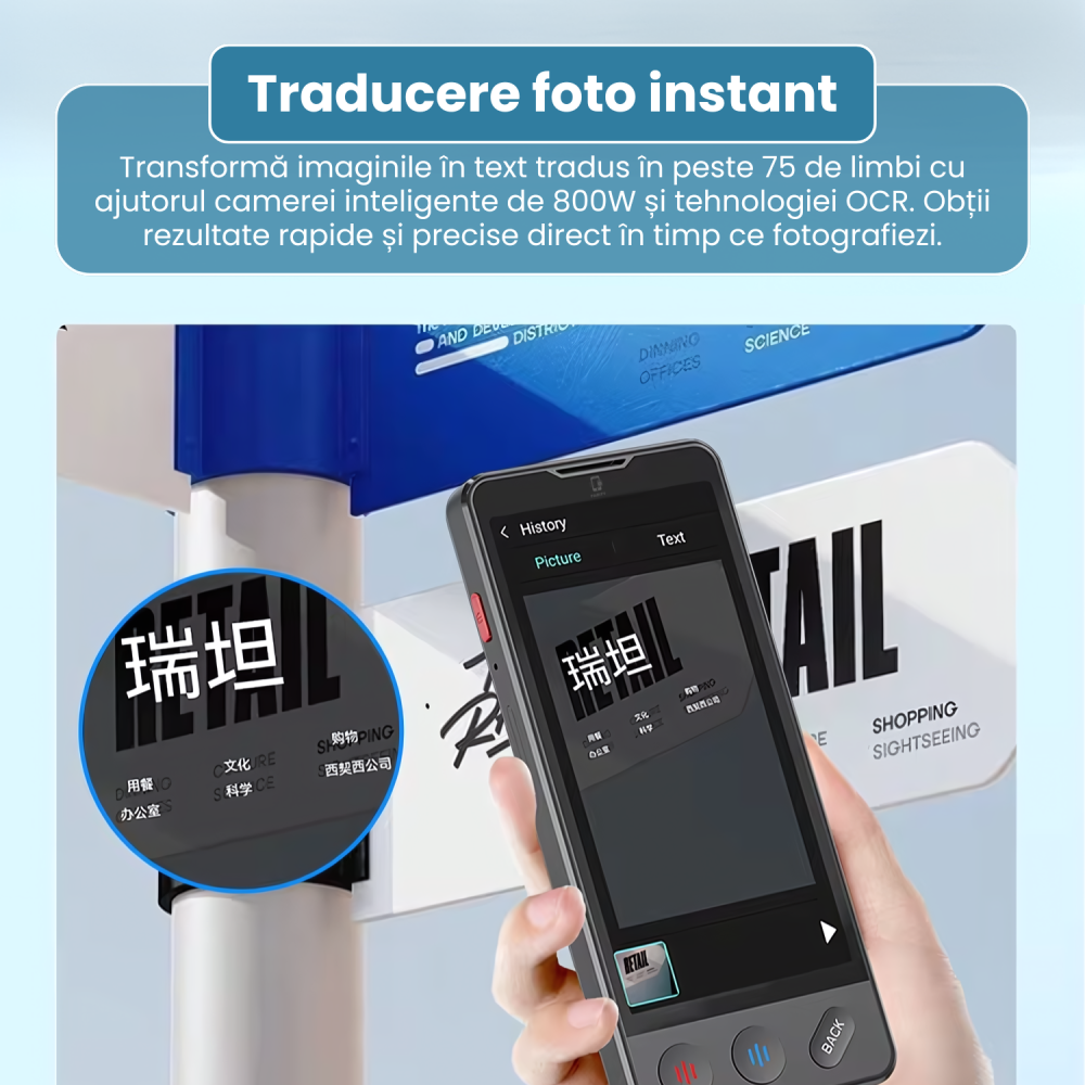 Traducător Inteligent Famify – 139 Limbi, Traducere de Grup până la 500 Participanți, Negru [5]