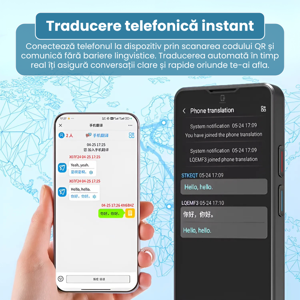 Traducător Inteligent Famify – 139 Limbi, Traducere de Grup până la 500 Participanți, Negru [6]