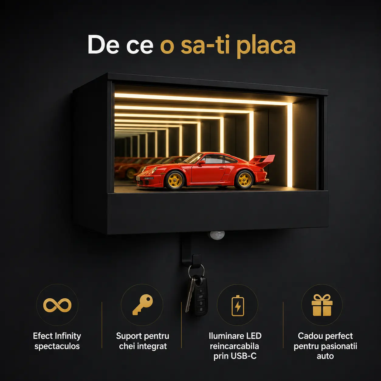 Vitrină Infinity LED Famify pentru Mașinuțe 1:64 [2]