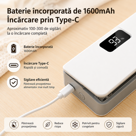 Aparat electric de sigilat pungi FAMIFY cu ecran LED și USB-C [10]