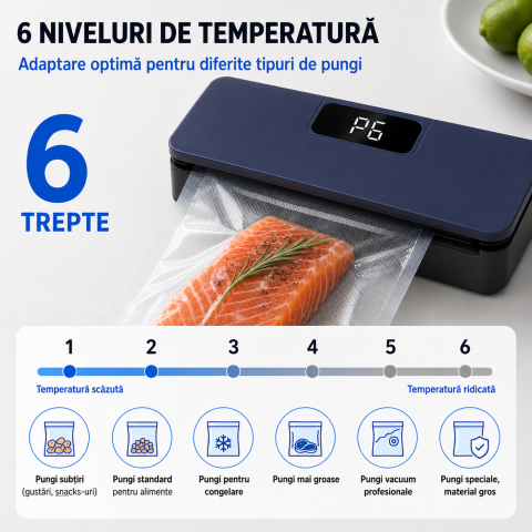 Aparat electric de sigilat pungi FAMIFY cu ecran LED și USB-C Bleumarin-Negru [3]
