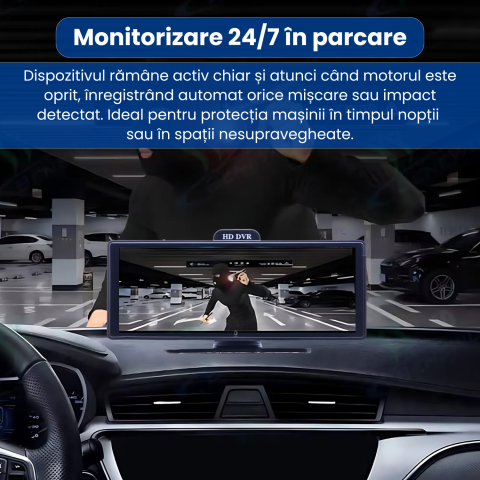 Ecran Multimedia Auto Portabil 10.26" Famify – Wireless CarPlay, Android Auto, GPS, Cameră Marșarier [3]