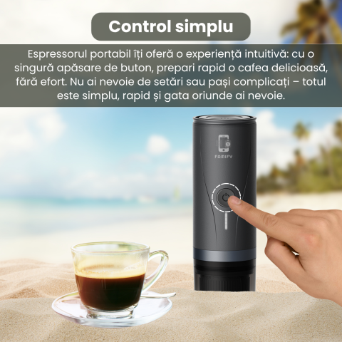 Espressor Portabil 3-în-1 Famify, 20 Bari, Compatibil Capsule Nespresso & Cafea Măcinată, Baterie 7500 mAh, Încălzire Rapidă, USB-C – Ideal pentru Călătorii și Mașină [5]