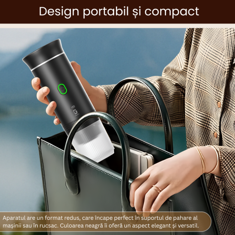 Espressor Portabil Automat Famify – Capsule Nespresso & Dolce Gusto, Cafea Măcinată, Negru [5]