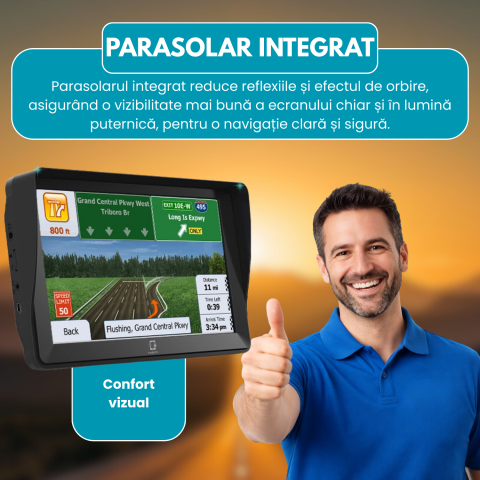 GPS Auto 7 Inch X30 – Hartă Europa, Actualizări Gratis, Ghidare Vocală, Camioane & Autoturisme [4]