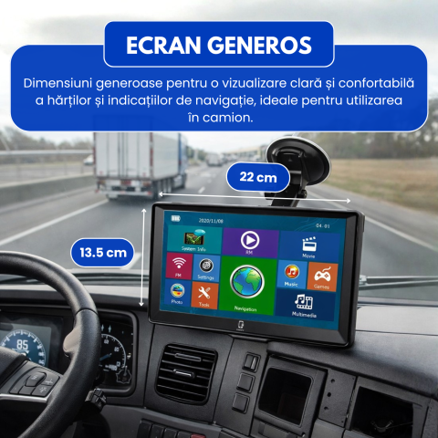 GPS Auto 9 Inch X90 – Hartă Europa, Actualizări Gratis, Ghidare Vocală, Camioane & Autoturisme [6]