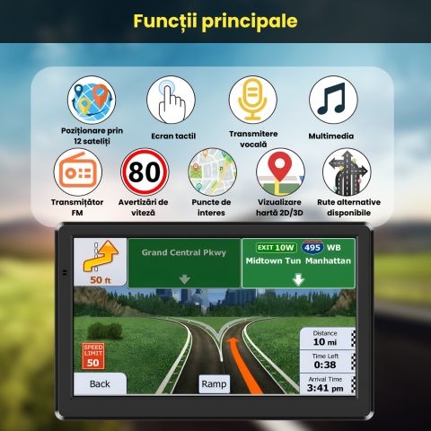 GPS Auto 9 Inch X90 – Hartă Europa, Actualizări Gratis, Ghidare Vocală, Camioane & Autoturisme [2]