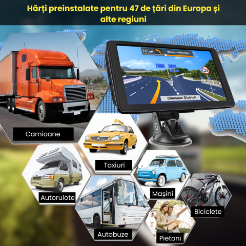 GPS Auto 9 Inch X90 – Hartă Europa, Actualizări Gratis, Ghidare Vocală, Camioane & Autoturisme [6]