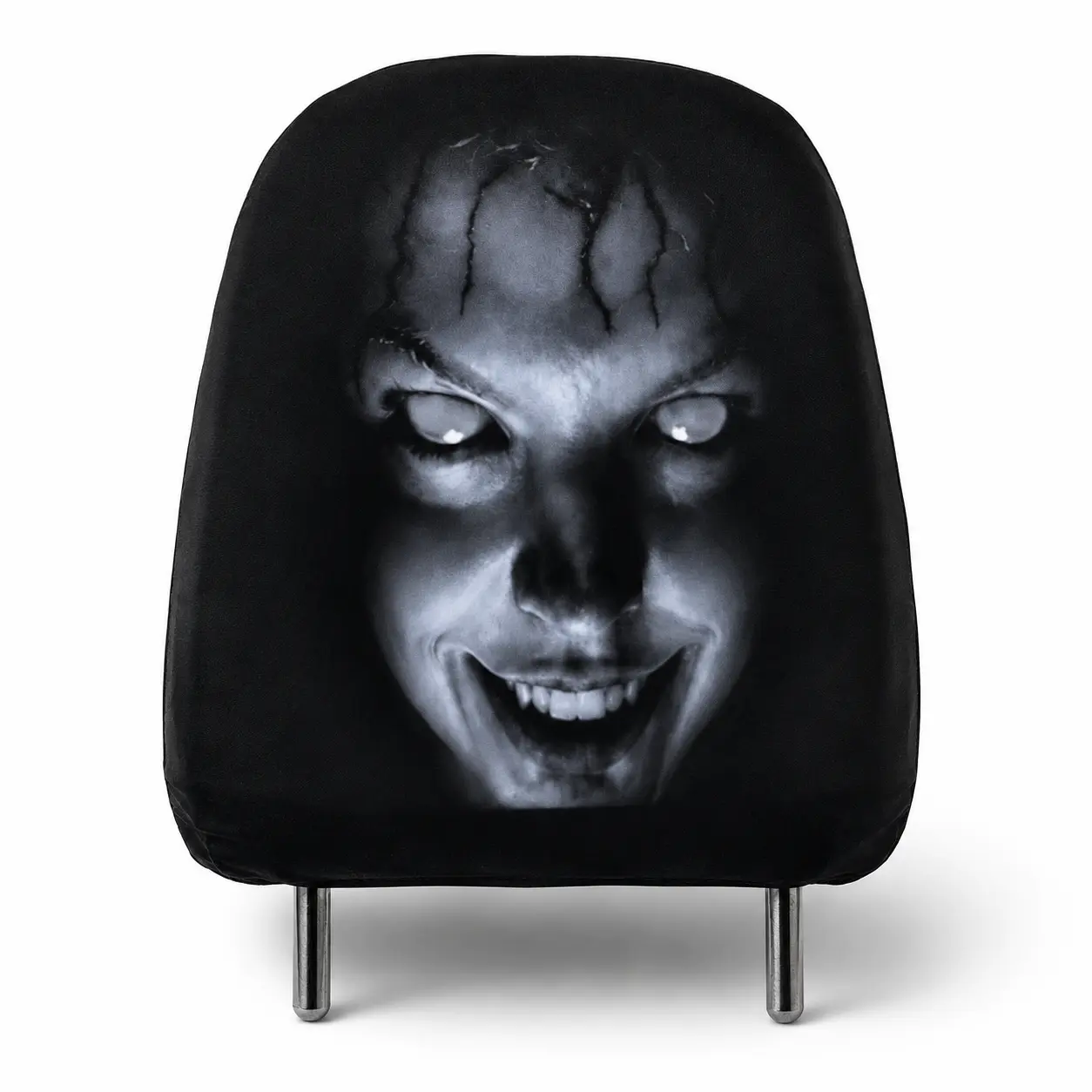 Accesorii Auto - Husă Tetieră Auto Horror cu Efect 3D