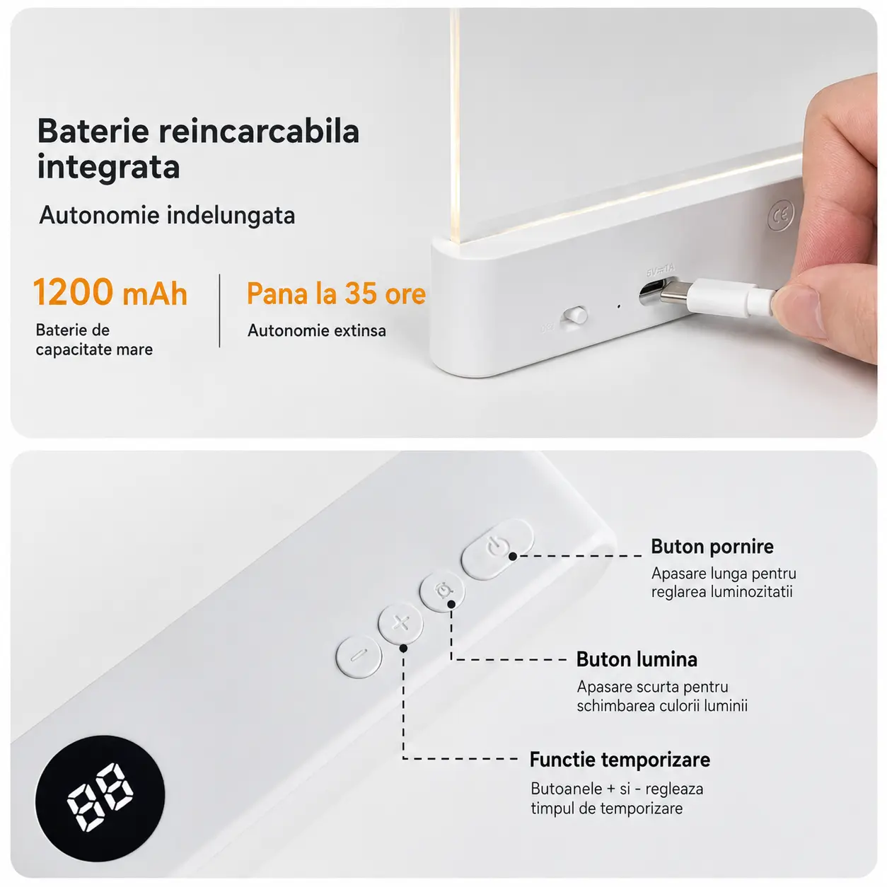 Lampă LED Ultra-Subțire pentru Citit Famify – Alb [1]