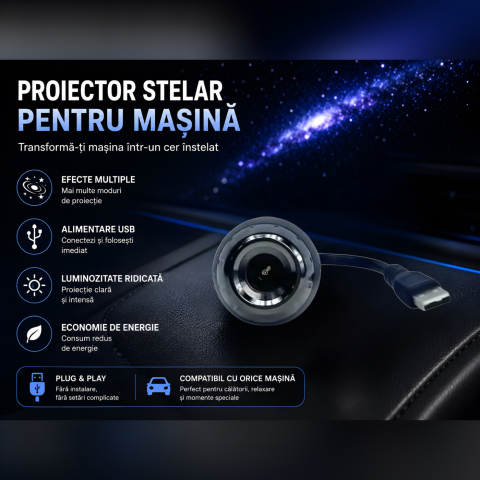 Proiector USB Calea Lactee cu braț flexibil 360° [2]