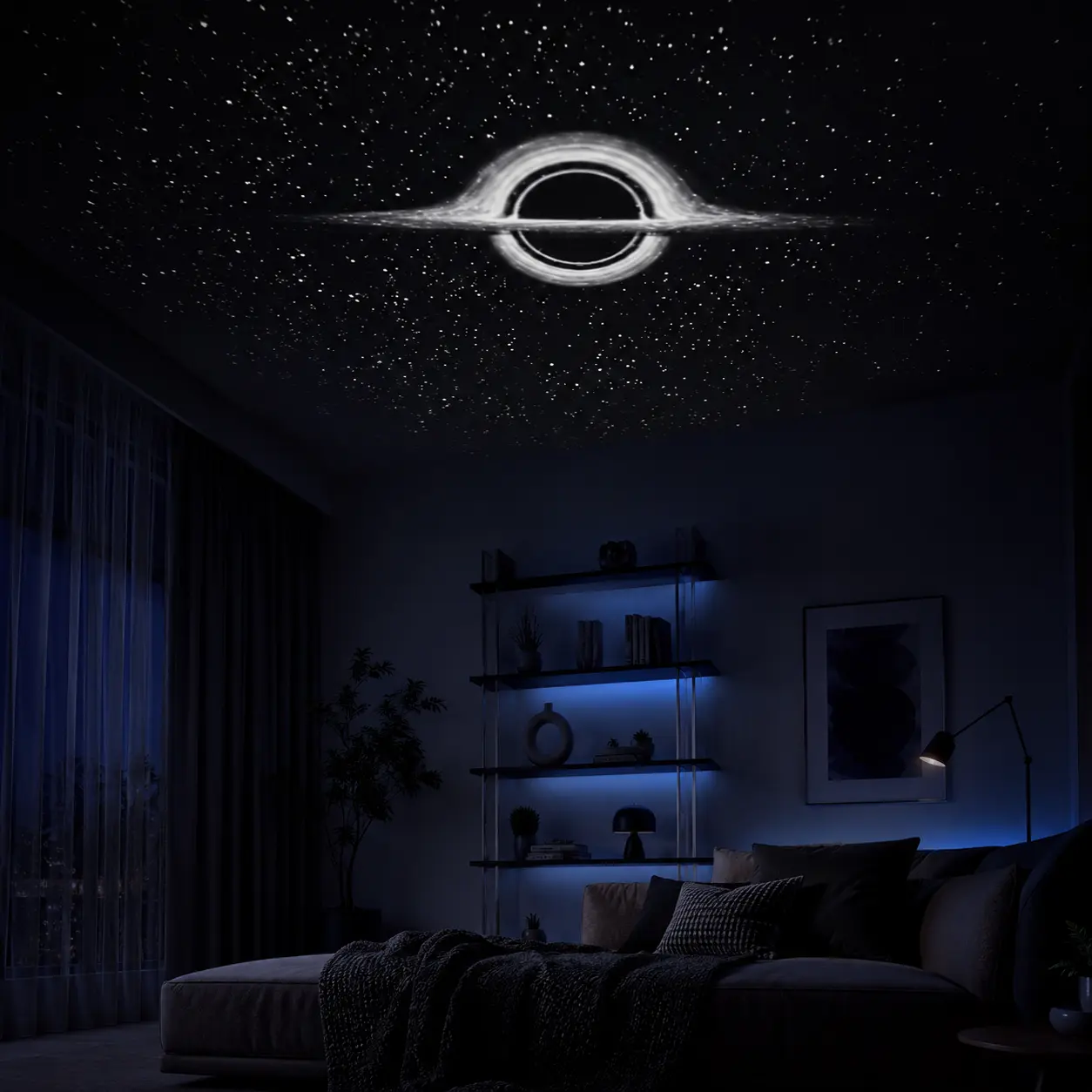 Proiector USB Gaură Neagră cu braț flexibil 360° [10]