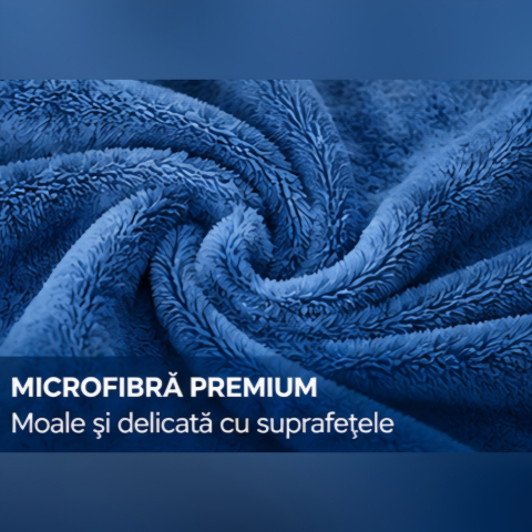 Prosop Uscare Auto Premium Microfibra 70x90 cm 850 GSM Albastru [9]