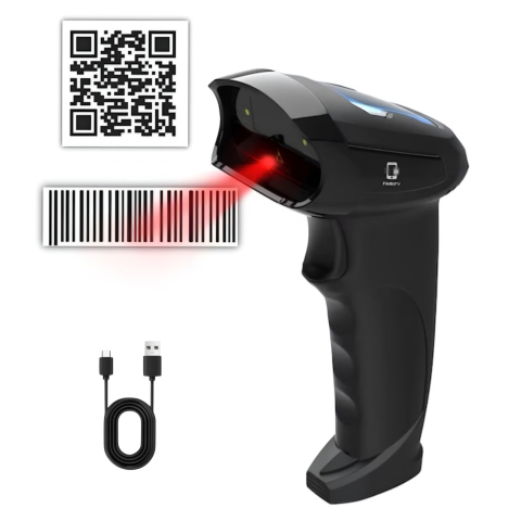 Toate produsele - Scanner Coduri de Bare Wireless 1D/2D/QR, USB, Auto Scan, compatibil PC, Android & iOS, negru