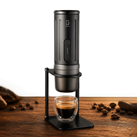 Cafea & Espresso - Stand portabil pentru espressor portabil FAMIFY, suport detașabil din inox 304, compact, stabil, negru