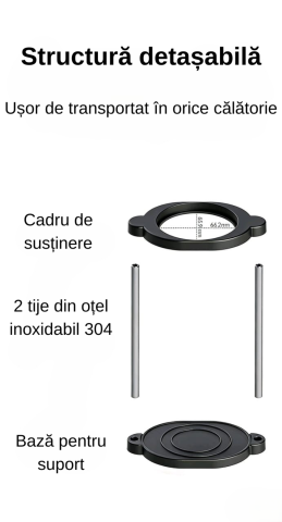 Stand portabil pentru espressor portabil FAMIFY, suport detașabil din inox 304, compact, stabil, negru [3]