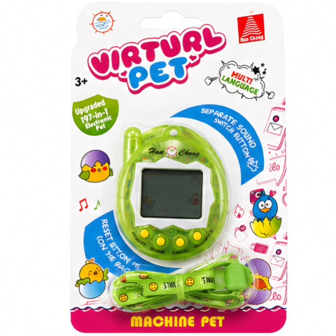 Jocuri interactive - tamagotchi-virtual-pet-Verde-197-jocuri-animal-virtual-interactiv