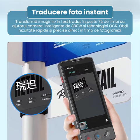 Traducător Inteligent Famify – 139 Limbi, Traducere de Grup până la 500 Participanți, Negru [4]