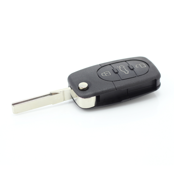 Audi - carcasă cheie tip briceag cu 3+1 butoane, buton de panică și baterie 2032 - CARGUARD [4]