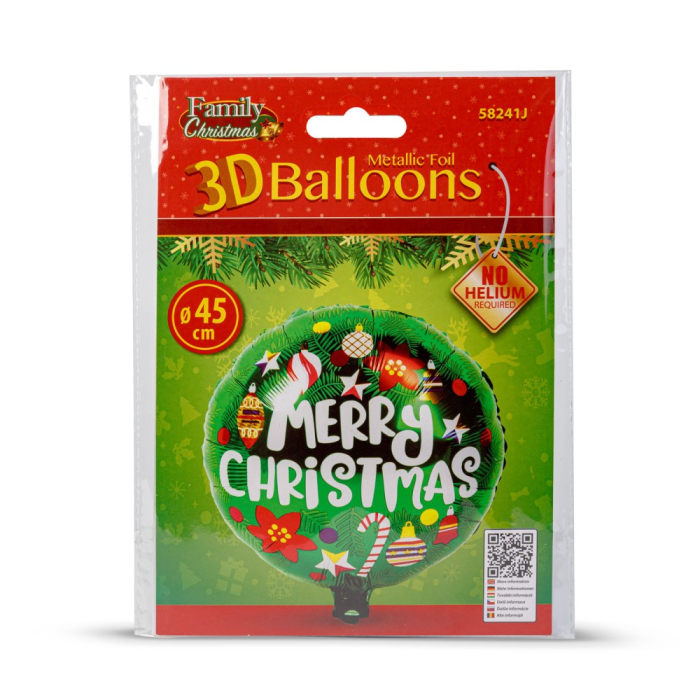 Balon de Crăciun - folie de aluminiu - glob - 45 cm [3]