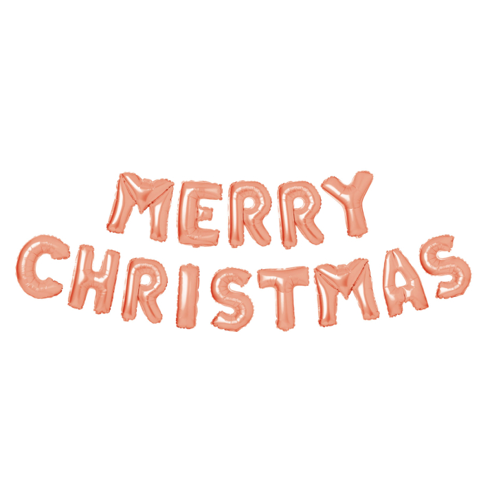 Balon de Crăciun "Merry Christmas” - auriu rosé [1]