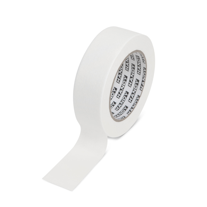 Bandă de mascare - cu adeziv pe bază de solvent - 50 m x 30 mm - albă [1]