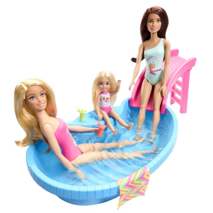 BARBIE SET PAPUSA BARBIE BLONDA SI PISCINA [2]
