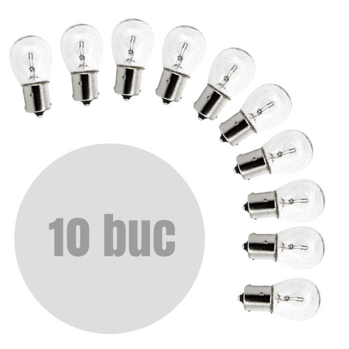 Bec auto P21W - BA15s 12V 21W -  set de 10 - CARGUARD [1]