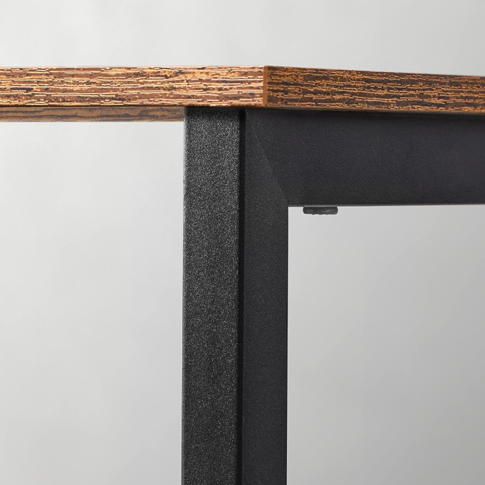 Biblioteca, raft cu 6 unitati de depozitare, din lemn, 33x120x80 cm, maro rustic [3]