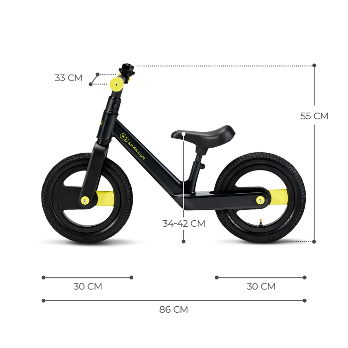 BICICLETA DE ECHILIBRU KINDERKRAFT GOSWIFT, BLACK [6]