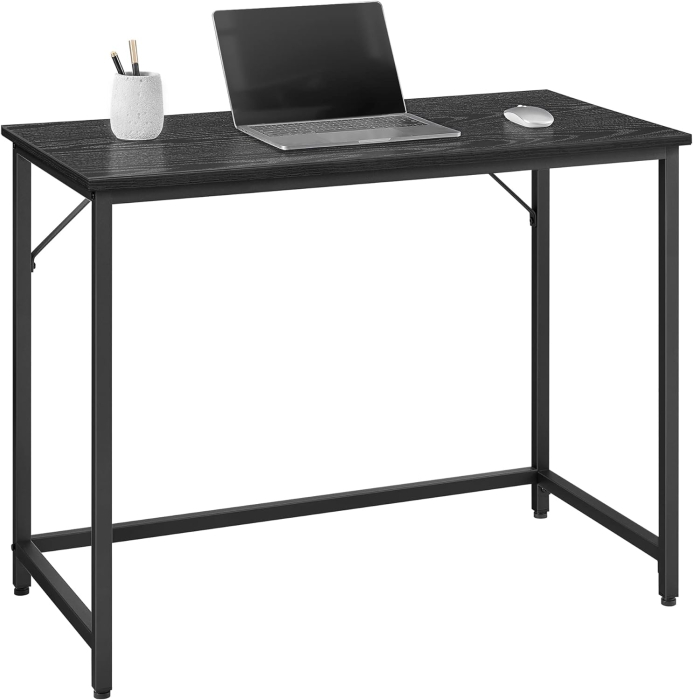 Birou cu cadru din otel, 50x100x75cm, industrial, negru [8]