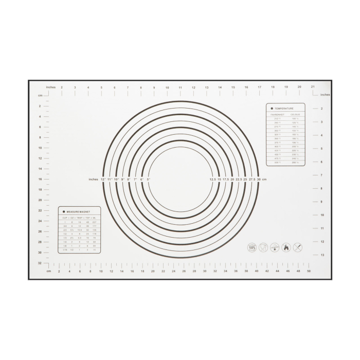 Blat din silicon - cu diagramă pentru întinderea aluaturi - 60 x 40 cm [1]