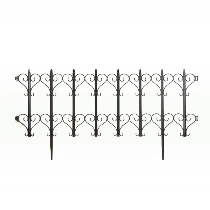 Bordura pt. pat de flori / gard - 61 x 30 - Negru [2]