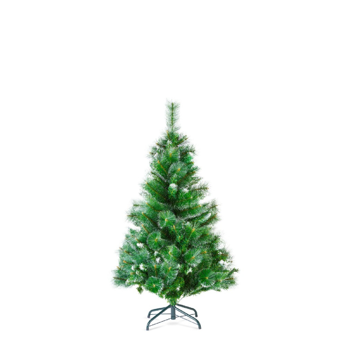 Brad artificial – 120 cm – cu ramuri dese – PVC – înzăpezit [1]