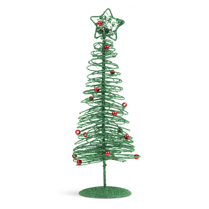 Brăduț metalic - ornament de Crăciun - 28 cm - verde [2]