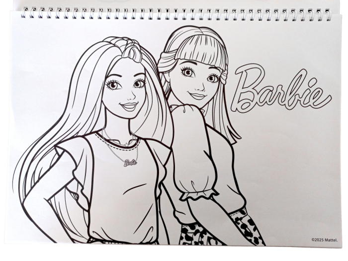 Caiet schițe A/4 cu spirală, 40 pagini și autocolante Barbie [6]