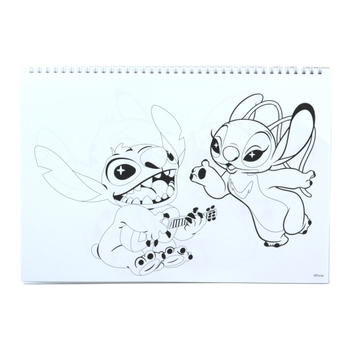 Caiet de schițe A/4 cu spiră și autocolante, 40 pagini Lilo & Stitch [5]