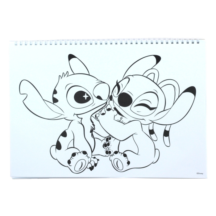 Caiet de schițe A/4 cu spiră și autocolante, 40 pagini Lilo & Stitch [6]