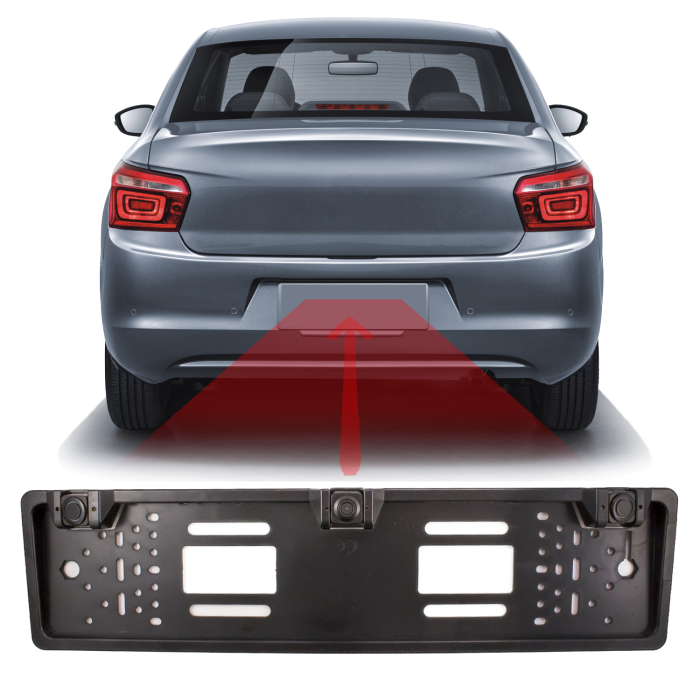 Cameră + senzor de parcare pe suport pentru număr de înmatriculare Carguard [1]