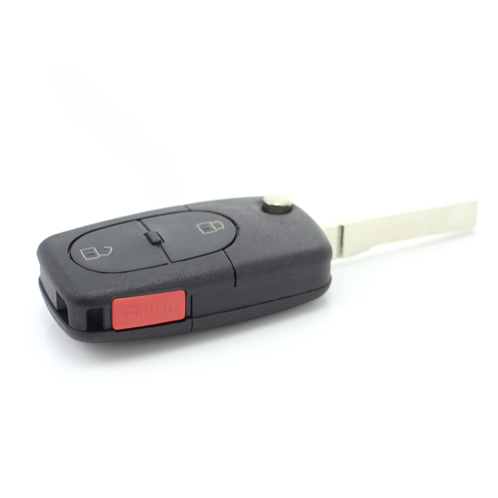 CARGUARD - Audi - carcasă cheie tip briceag, 2+1 butoane, cu buton panică și baterie CR 2032 [1]