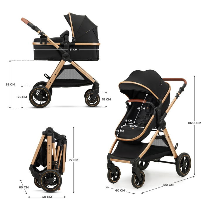 CARUCIOR KINDERKRAFT ESME, 3 IN 1, PURE BLACK [13]