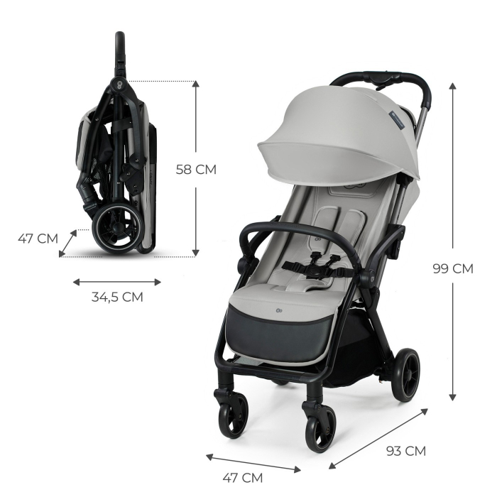 CARUCIOR SPORT KINDERKRAFT APINO, 0-22 KG, DOVE GREY [9]