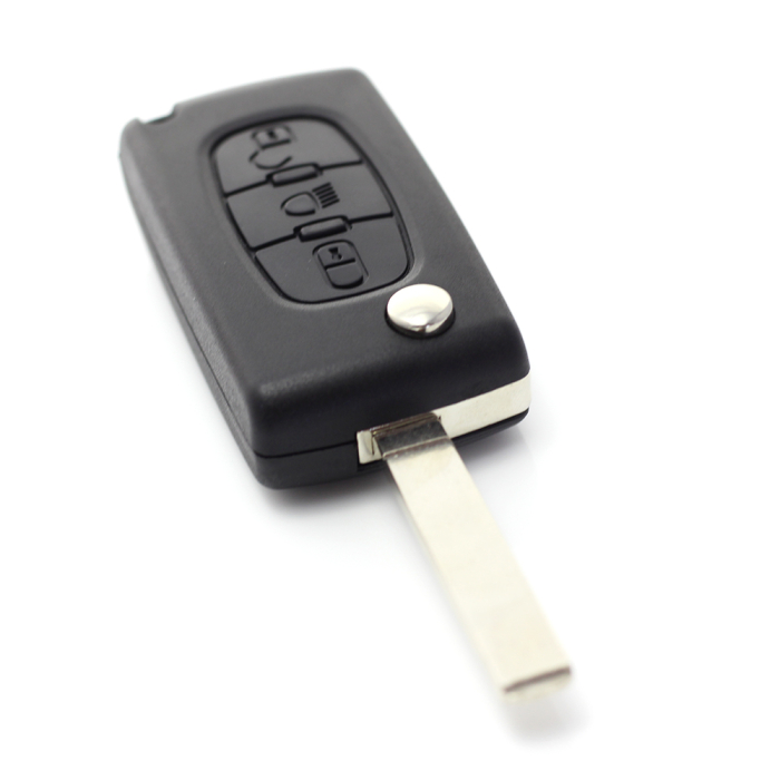 Citroen / Peugeot 307 - Carcasa tip cheie briceag cu 3 butoane, lama VA2-SH3 cu suport baterie [5]