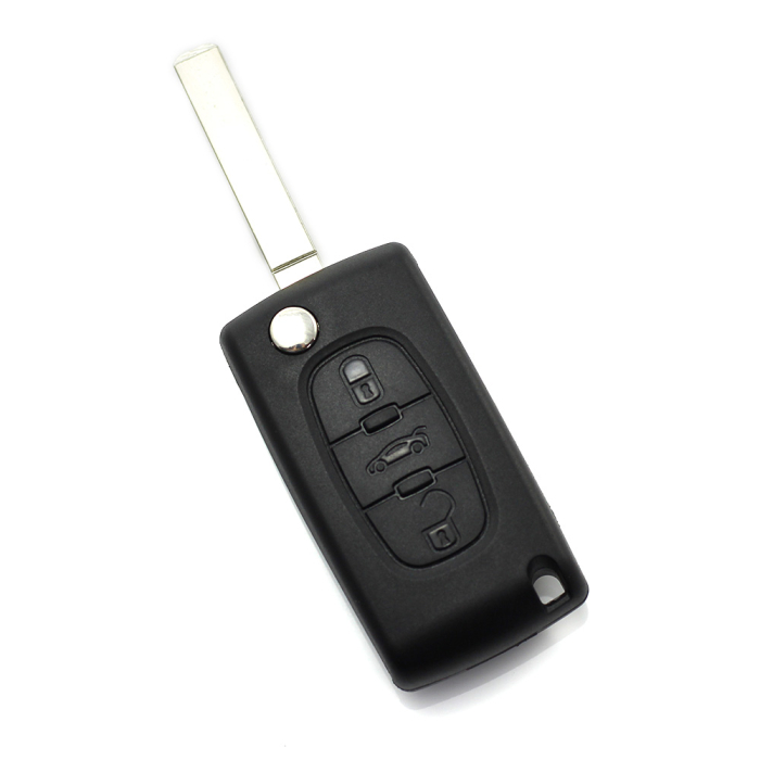 Citroen / Peugeot 307 - Carcasa tip cheie briceag cu 3 butoane, lama VA2-SH3, fara suport baterie, buton portbagaj [2]