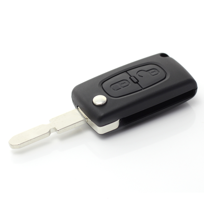 Citroen / Peugeot 406 - Carcasa tip cheie briceag cu 2 butoane, lama NE78-SH2 cu suport baterie [3]