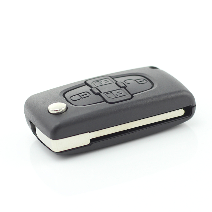 Citroen / Peugeot - Carcasa tip cheie briceag cu 4 butoane, fara suport baterie, lama tip HU83-SH4 [9]