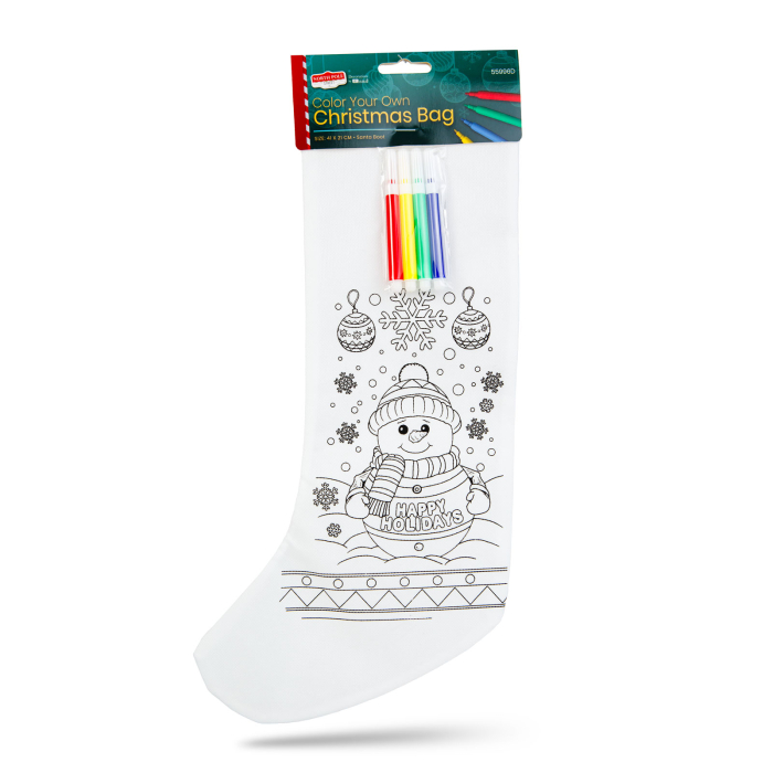 Cizmă de Moș Crăciun Colorabilă - Cu 4 Markere, 41 x 21 cm - 4 Modele [3]