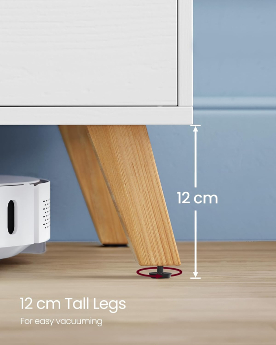 Comoda pentru TV de pana la 65 inch, cu 2 usi si raft reglabil, 40x140x50 cm, alb [6]